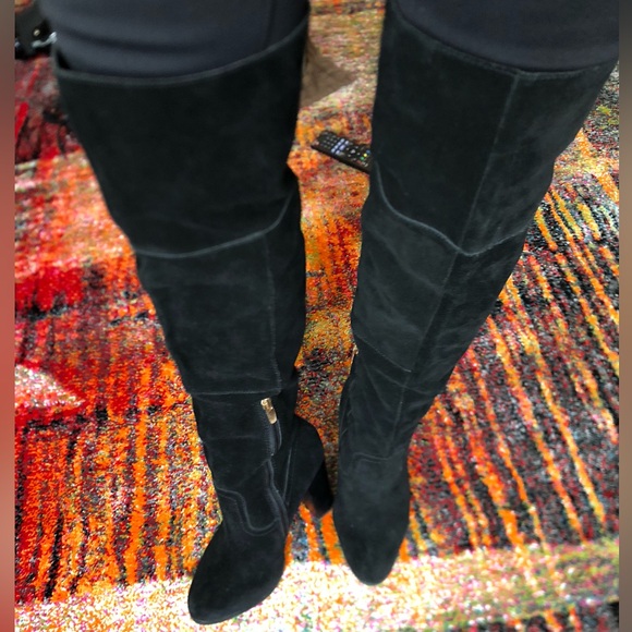 Aldo tall suede heel boots Sz 7.5 - Picture 3 of 16